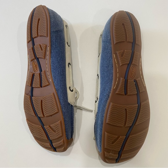 Keen Catalina boat shoes canvas blue and white womens 9 - Picture 8 of 8